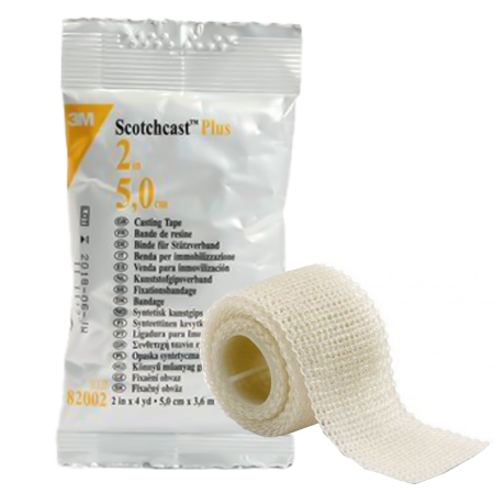 Tape Cast 3M™ Scotchcast™ Plus 2 Inch X 12 Foot Fiberglass / Resin White by Solventum Corporation  ID 82002
